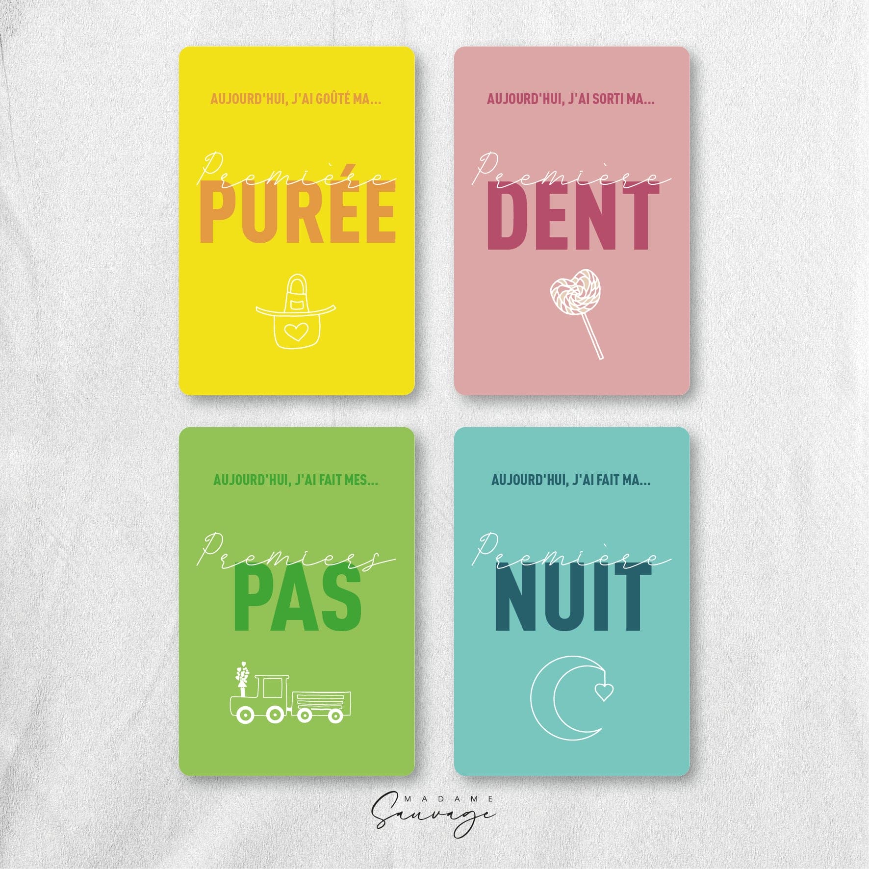 Cartes étapes bébé - Get Ready