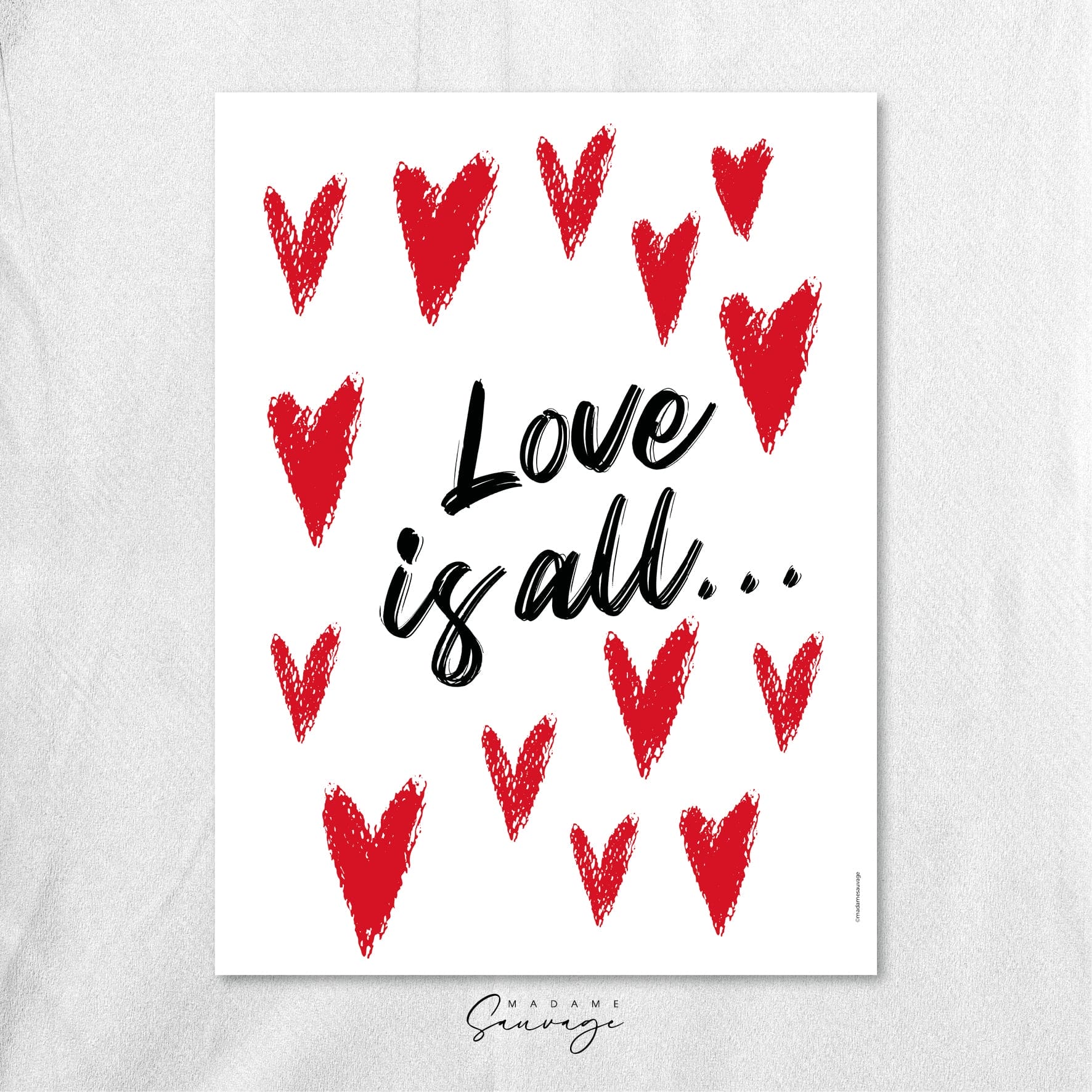 Faire-Part / POSTER de mariage - Love is all