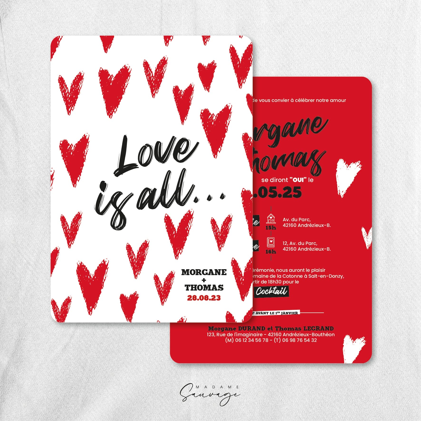 Faire-Part de mariage - Love is all