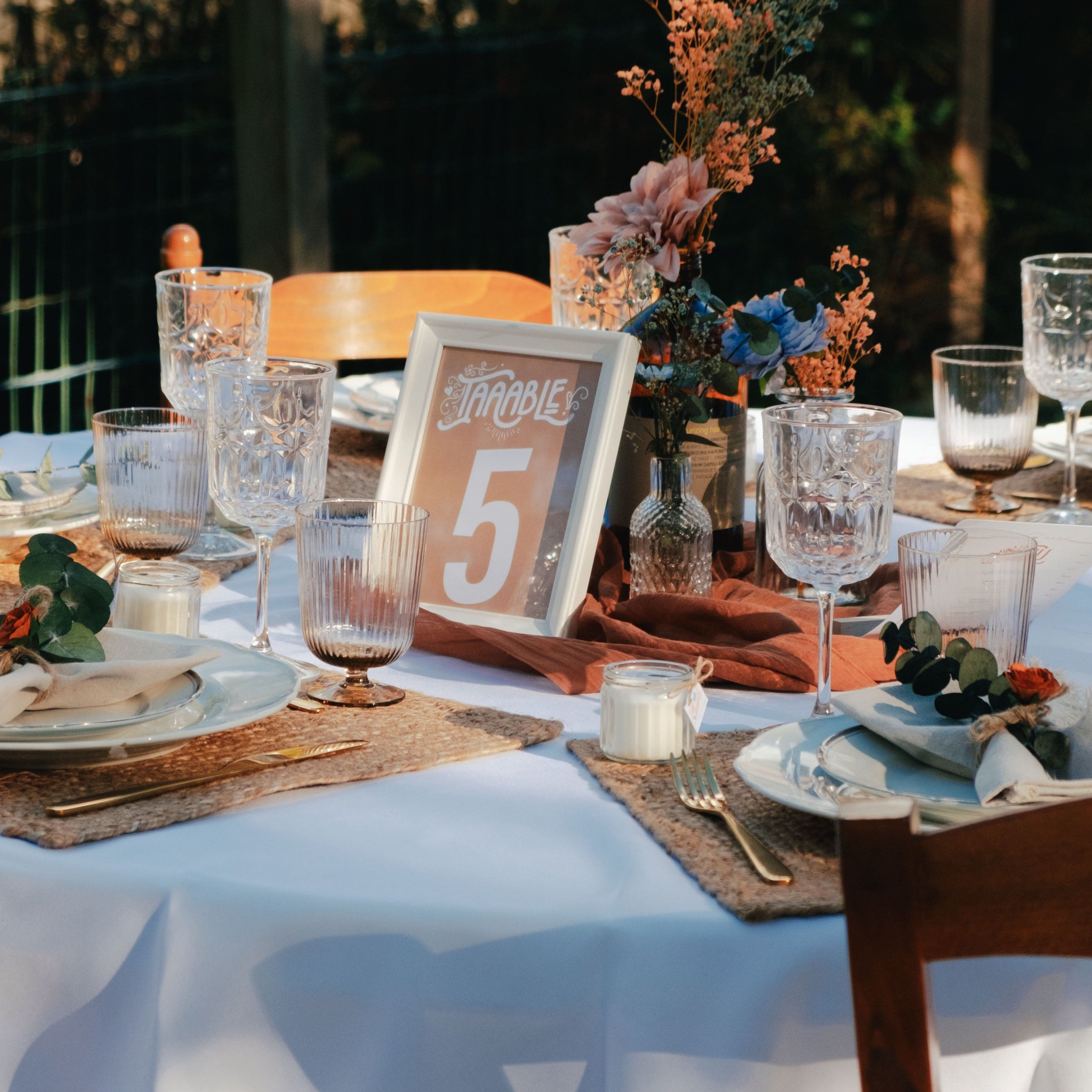 Nom de table mariage - Vintage Champagne