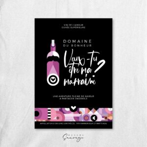 etiquette de vin veux tu etre ma marraine