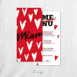 menu de mariage love is all