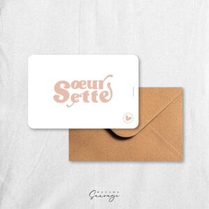 carte soeurette collection amour en barre