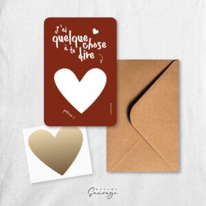 carte a gratter personnalisable carte rouge coeur dore