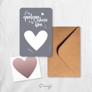 carte a gratter personnalisable carte grise coeur rose