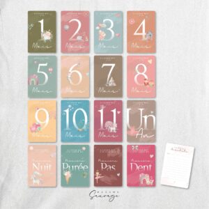 cartes etapes bebe fairy tales modele fille