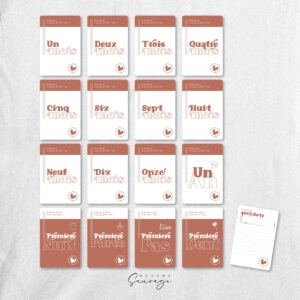 cartes etapes bebe amour en barre terracotta