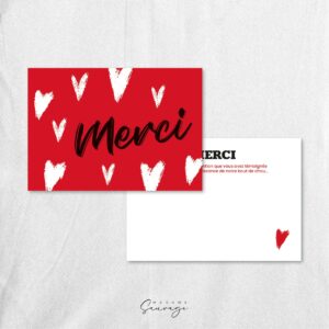 carton de remerciements naissance love is all