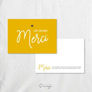 carton de remerciements naissance with love