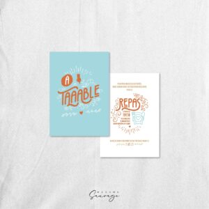 carton repas de mariage vintage champagne
