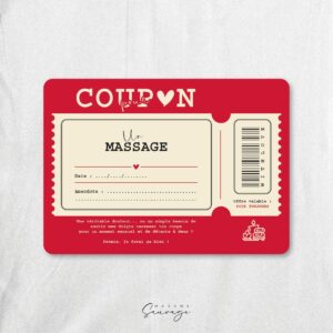 coupon pour un massage