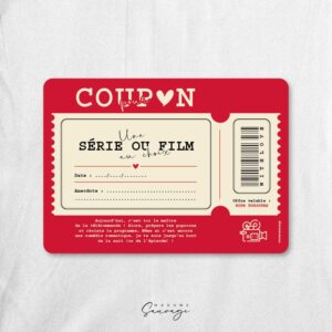 coupon pour une serie ou film au choix