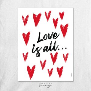 faire part poster de mariage love is all