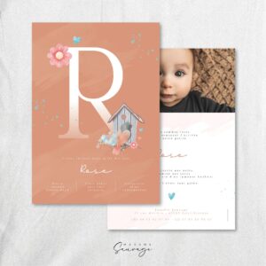 faire part de naissance fille fairy tales cabane a oiseaux