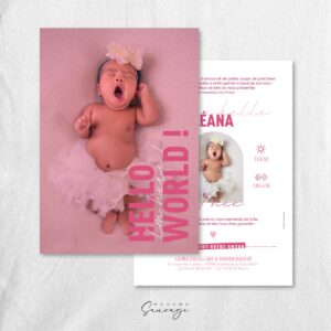 faire part de naissance fille get ready