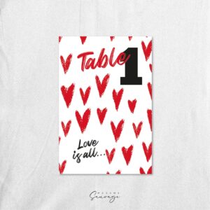 nom de table mariage love is all